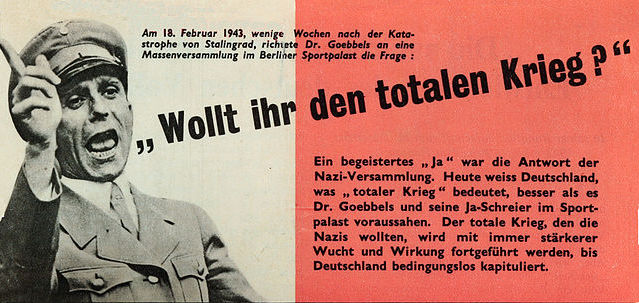 Joseph Goebbels inciting war
