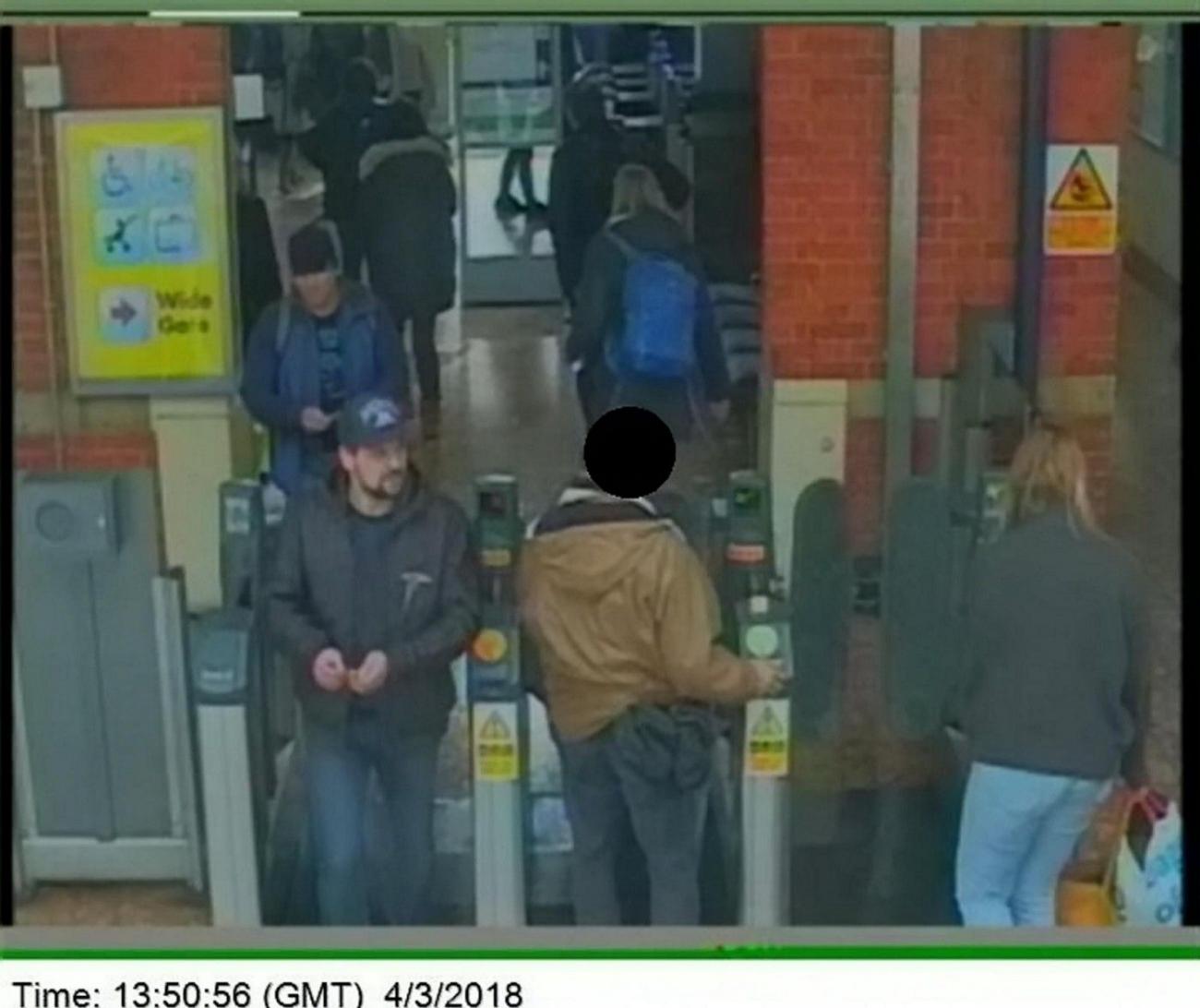 Police released a CCTV image of the assassins returning to Salisbury railway station at 13.50