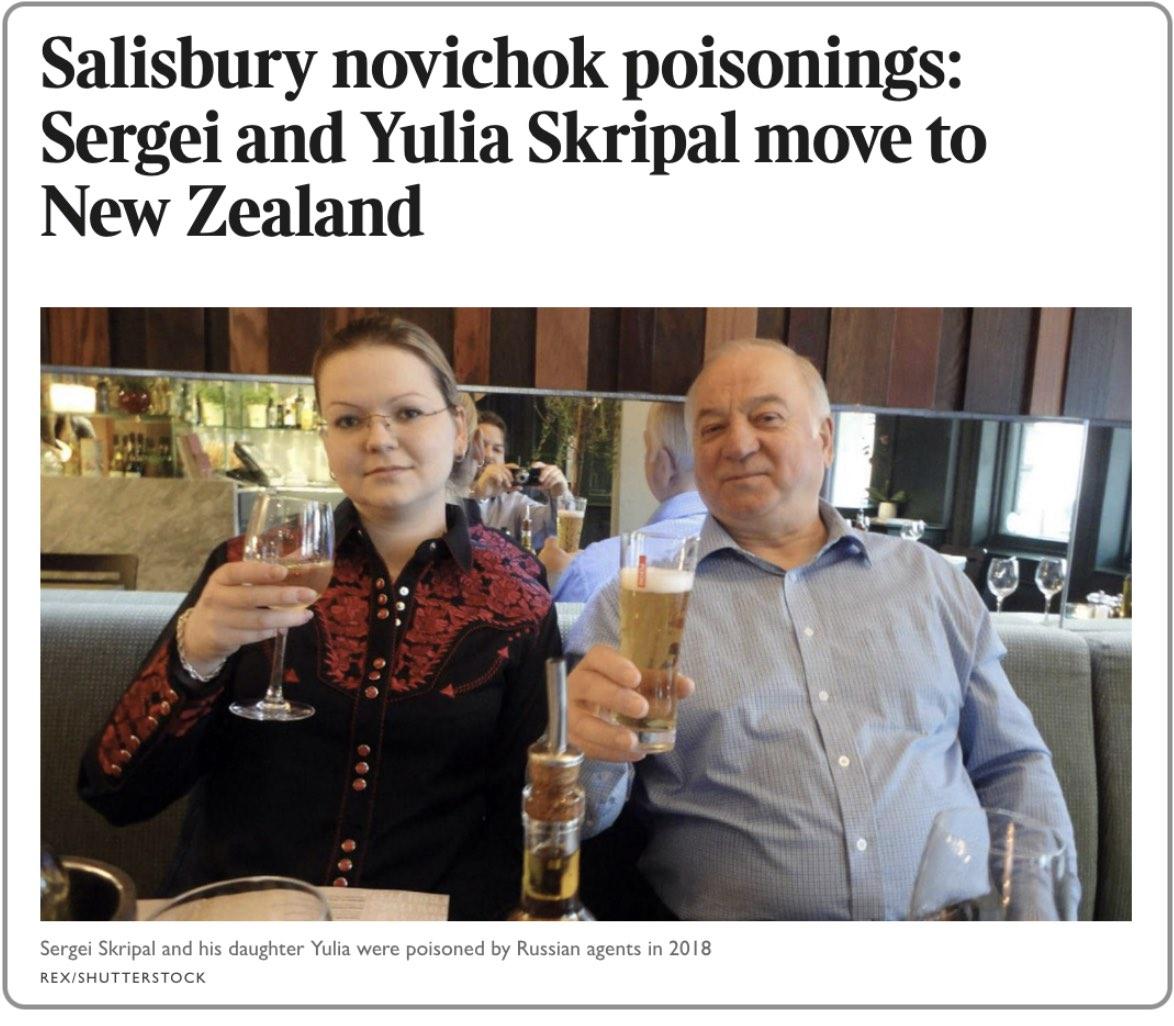Skripals move to New Zealand