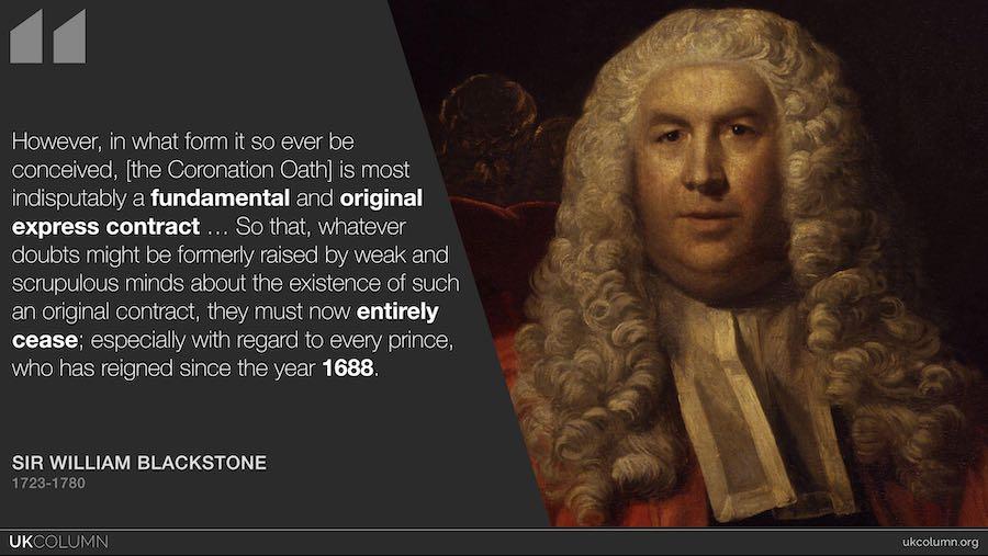 Blackstone quote: the Coronation Oath is a contract